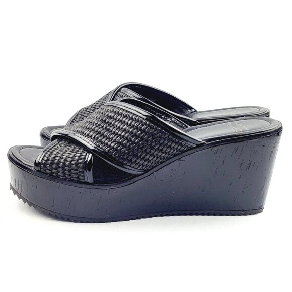 DONALD J. PLINER Womens Criss Cross Front Peep‎ Toe Wedge Sandals - Picture 7 of 8